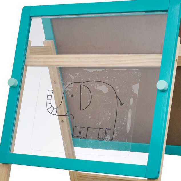 Tableau double face noir transparent en bois certifi&eacute; FSC&reg;