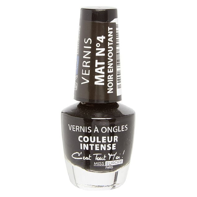 Vernis &agrave; ongles mat noir envo&ucirc;tant n&deg;04