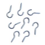 Lot de 8 crochets ouverts gris Ø3,5x20mm