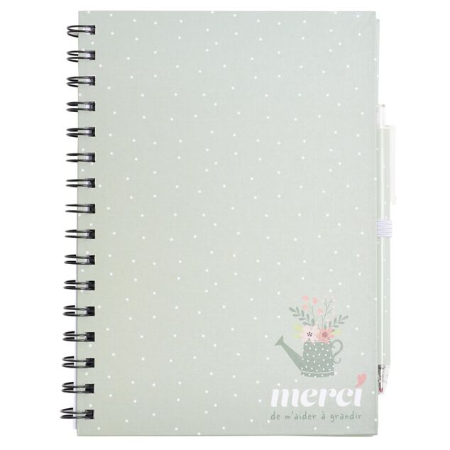 Cadeau merci pour cette année carnet avec stylo 17x22cm (3 modèles)