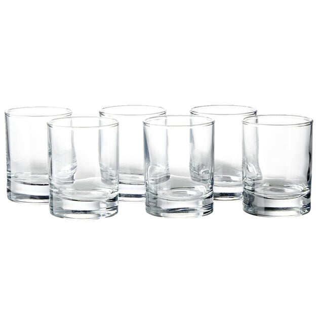 Lot de 6 verres &agrave; shooter en verre 6,5cl H6cm