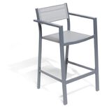 Chaise haute Oslow aluminium et textil&egrave;ne 55x53xH.96,5 cm