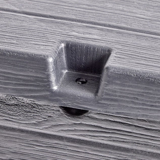 Coffre de rangement 320L  plastique gris fonc&eacute; 119x45xH60cm