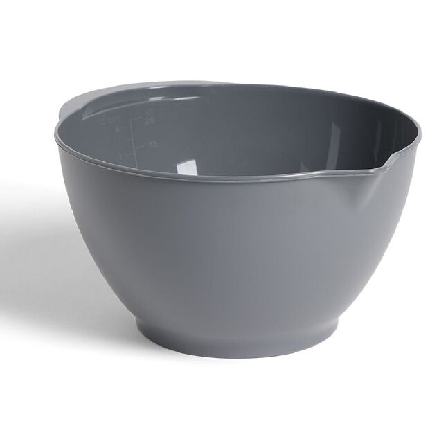 Bol &agrave; mixer en plastique gris 3,5L - &Oslash;22xH13cm