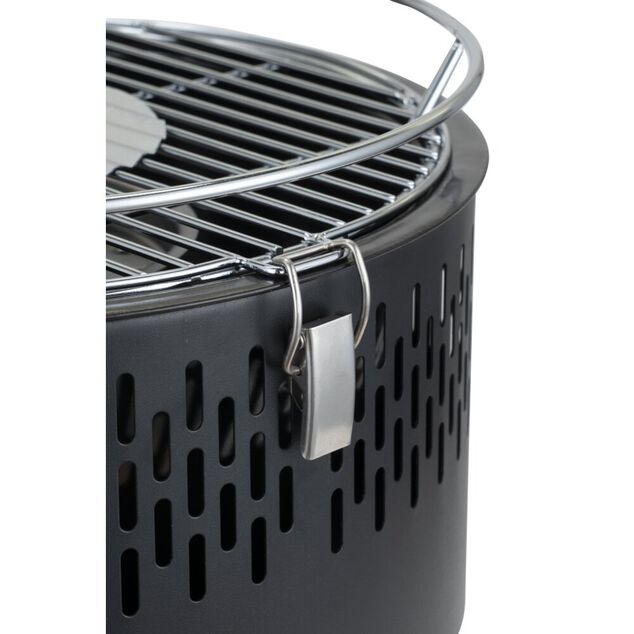 Barbecue de table rond allumage &eacute;lectrique &agrave; piles &Oslash;35xH25cm