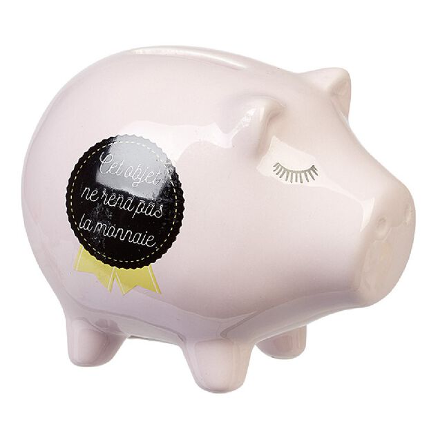 Tirelire cochon rose