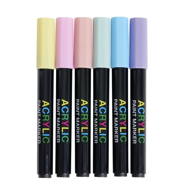 Marqueur permanent x6 peinture acrylique pastel