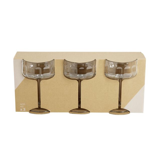 Verre &agrave; cocktail x3 rond &agrave; bord droit 400ml