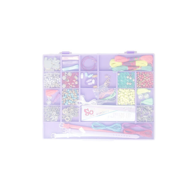 Kit cr&eacute;ation bijoux DIY bo&icirc;te compartiment&eacute;e 440 pi&egrave;ces