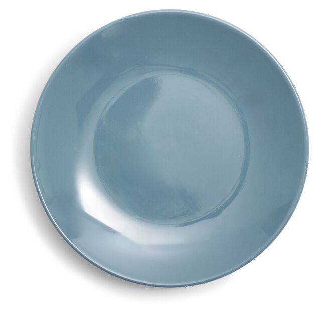 Assiette &agrave; dessert ronde Madrid gr&egrave;s bleu &Oslash;20cm