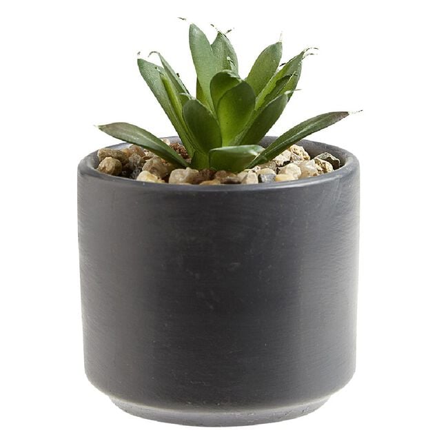 Plante artificielle avec pot c&eacute;ramique