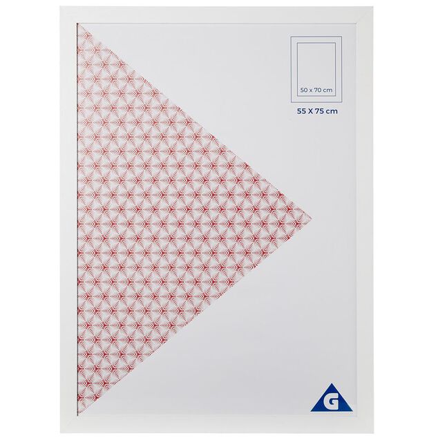 Cadre photo blanc 55x75cm pour photo 50x70cm