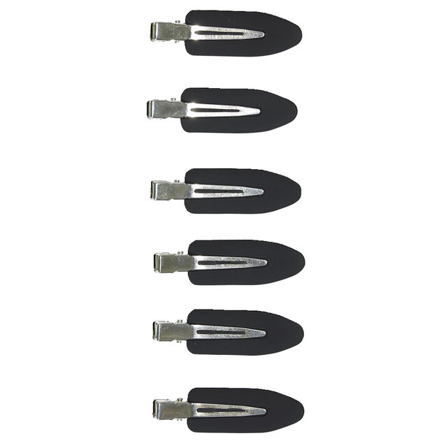 Lot de 6 pinces &agrave; cheveux lat&eacute;rales noir ou rose - 2 coloris
