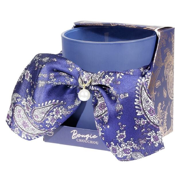 Coffret bougie + chouchou imprim&eacute; bandana