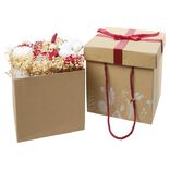 Fleur s&eacute;ch&eacute;es dans bo&icirc;te cadeau carr&eacute;e