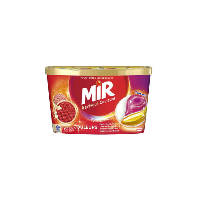 Lessive liquide Pods Mir raviveur de couleur 270g - 20 lavages