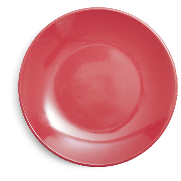 Assiette &agrave; dessert ronde Madrid fa&iuml;ence rouge &Oslash;20cm