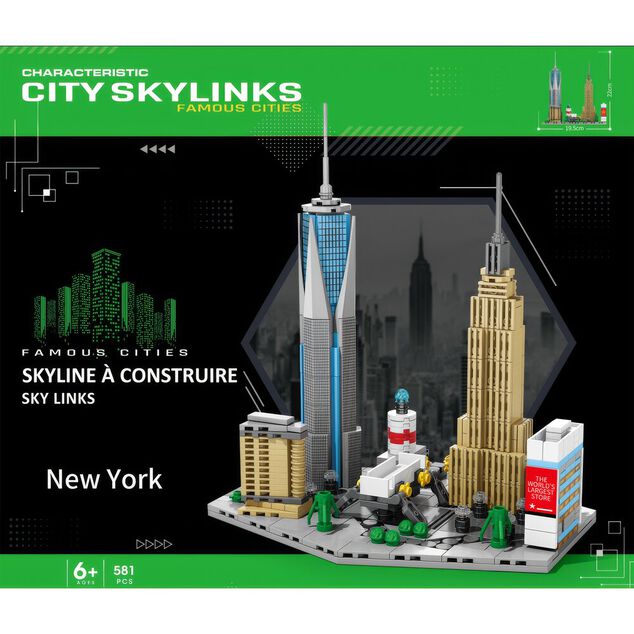 Bloc de construction Skyline 593 pi&egrave;ces (4 mod&egrave;les)