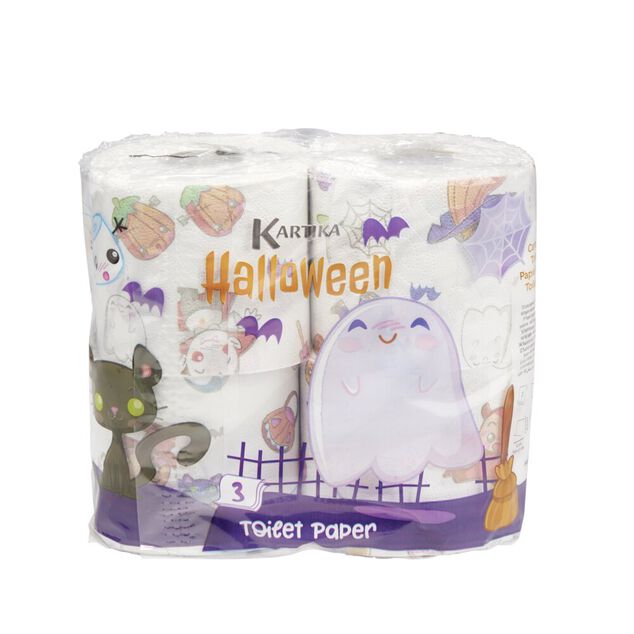 Papier toilette Halloween 4 rouleaux 3 plis