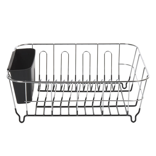 &Eacute;gouttoir &agrave; vaisselle gris et noir