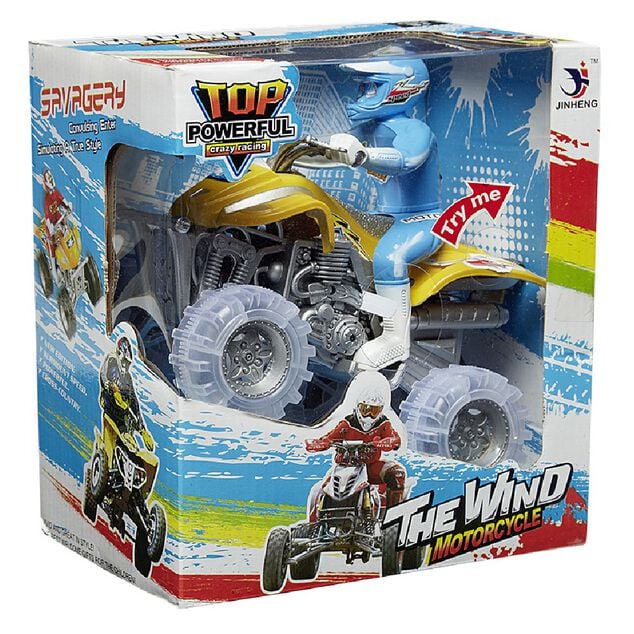 Quad &agrave; friction son et lumi&egrave;re + personnage
