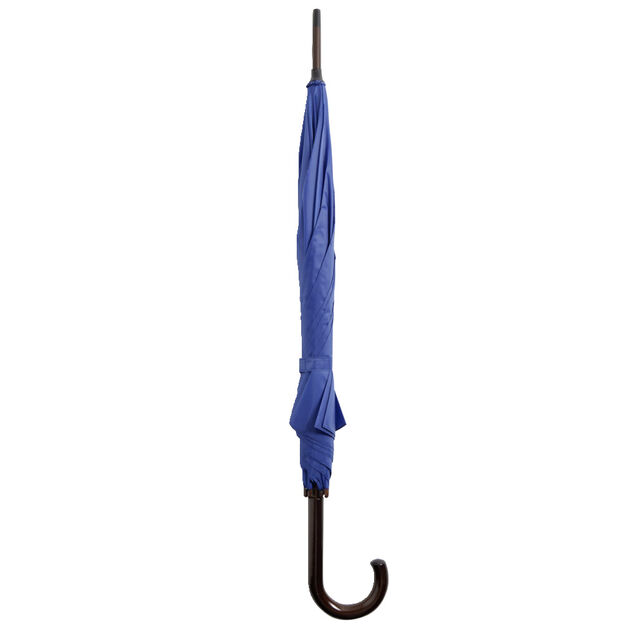 Parapluie canne manuel uni bleu L87cm