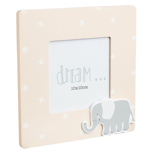 Cadre photo bois enfant d&eacute;cor animal 17x17cm pour photo 10x10cm (4 mod&egrave;les)