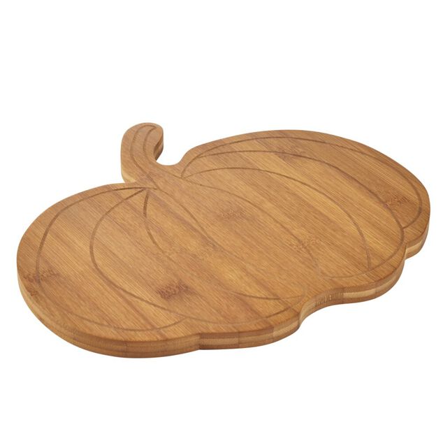 Planche &agrave; d&eacute;couper forme automne bambou marron 28x35cm (2 mod&egrave;les)