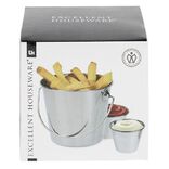 Seau pour frites inox argent&eacute;