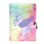 Carnet de note aspect peluche 14,8x21cm - 2 modèles licorne ou arc-en-ciel