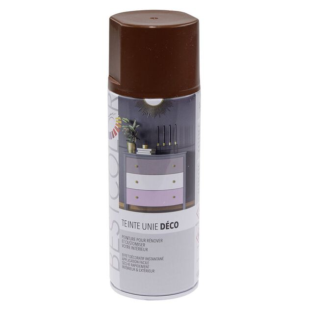Peinture int&eacute;rieur ext&eacute;rieur brun ch&acirc;taigne 400ml
