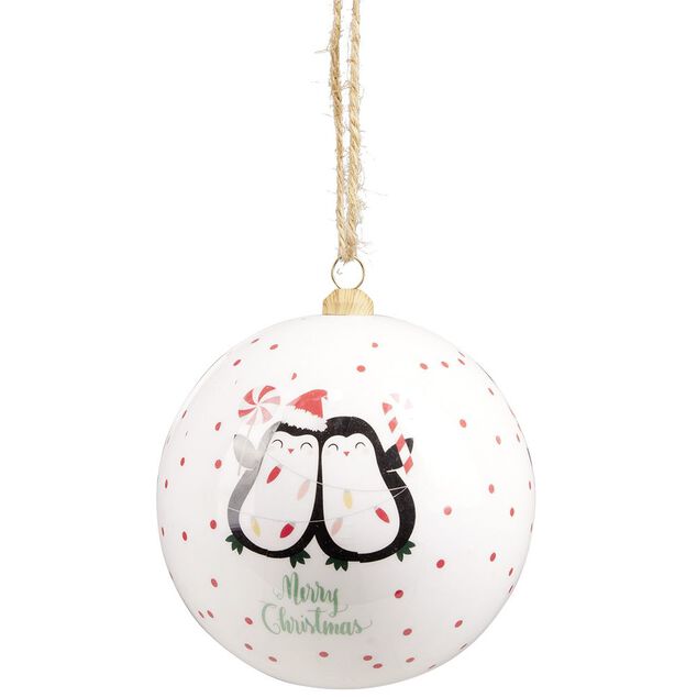 Boule de No&euml;l XL papier design Tradition &Oslash;12cm