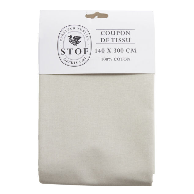 Coupon tissu coton 140x300cm beige