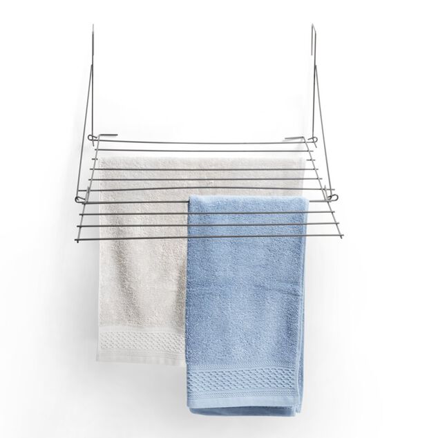 Étendoir à linge séchoir de balcon métal noir 6m d'étendage