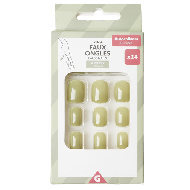 Faux ongles autocollants à presser x24 (5 modèles)