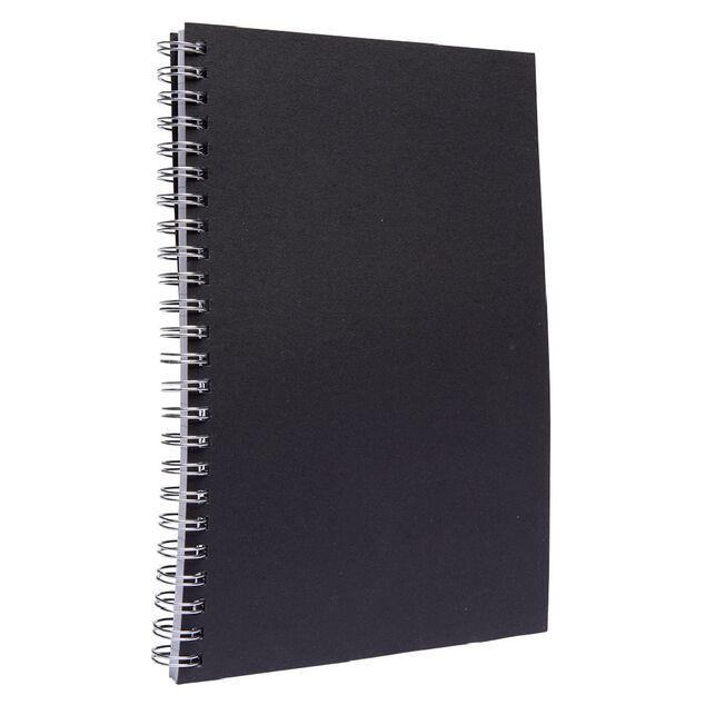 Cahier &agrave; spirale A5 noir 80 pages