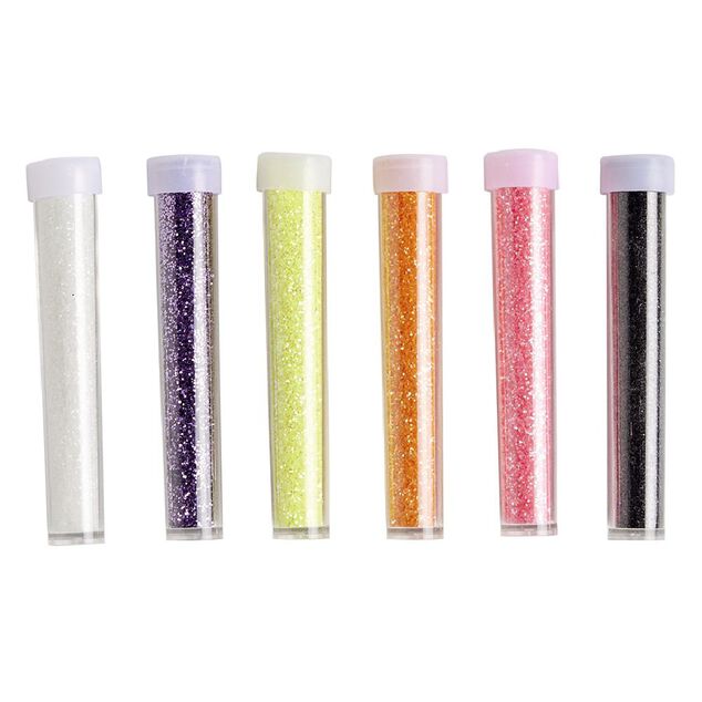 Tube de paillettes multicolores 5g x6