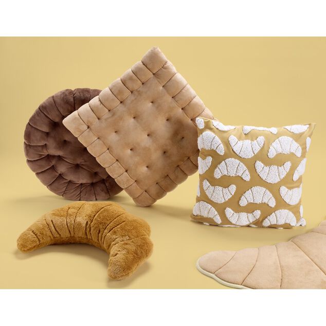 Cousin forme croissant marron L40cm