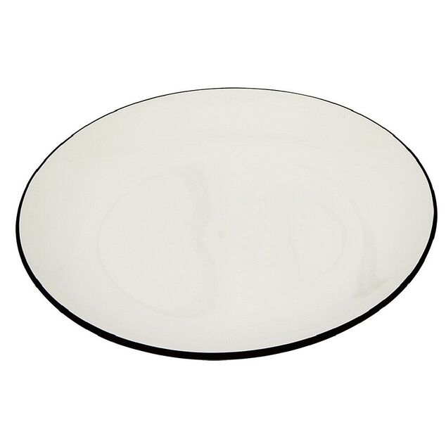 Assiette à dessert en porcelaine extérieur coloré