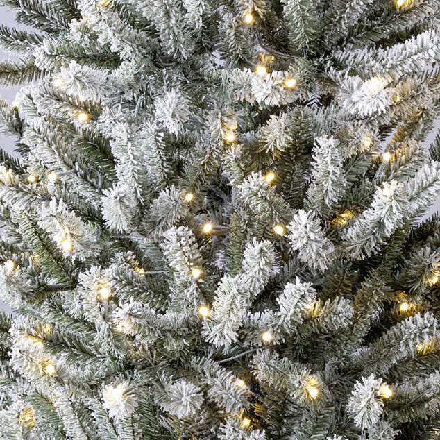 Sapin artificiel enneigé lumineux 930 branches Ø119xH180cm