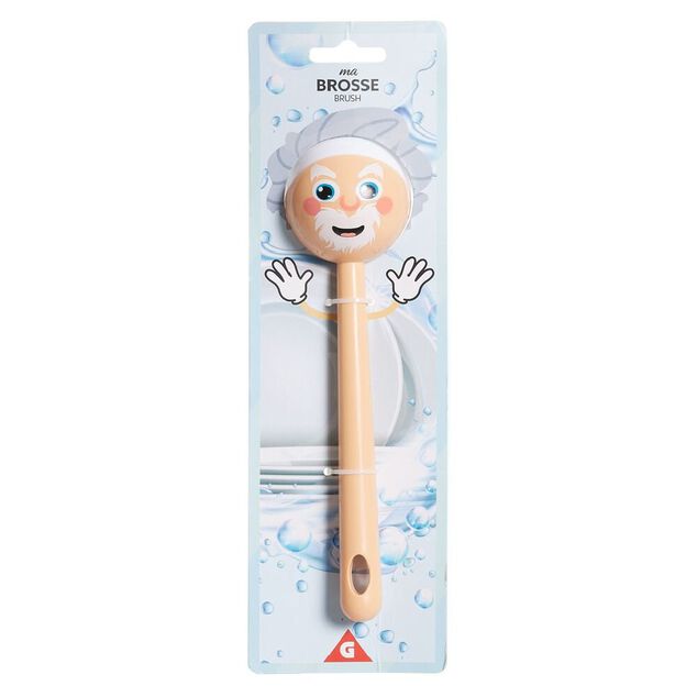 Brosse &agrave; vaisselle t&ecirc;te de poup&eacute;e