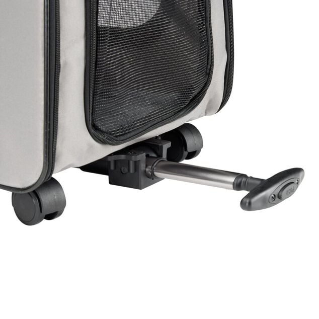 Sac de transport pour animaux avec roulettes souple gris 68x34,5xH48cm