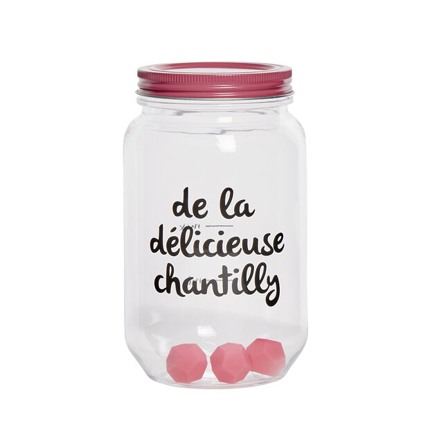 Shaker &agrave; chantilly manuel transparent rose