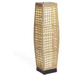 Lanterne solaire osier m&eacute;tal Bali &Oslash;16xH68cm