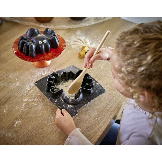 Moule g&acirc;teau silicone Halloween araign&eacute;e g&eacute;ante 18x18xH7,5cm