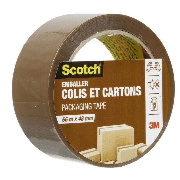 Scoth Adh&eacute;sif marron pour carton et emballage 66m x 48 mm