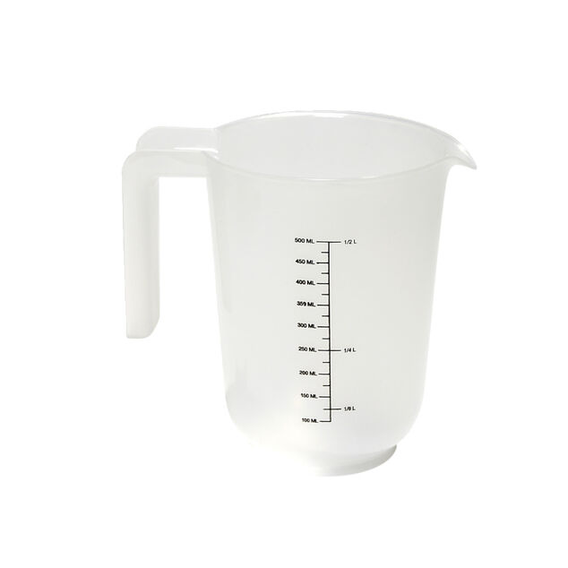 Lot de 3 verres mesureur 250/500/1000ml plastique blanc transparent