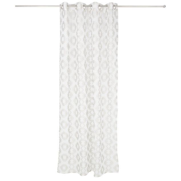 Voilage polyester 140x240cm jacquard beige