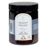 Bougie vintage bleue dans verre senteur monoï Ø7xH8cm