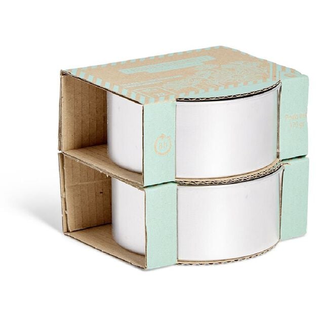 Bougies &agrave; la citronnelle x2 140gr &Oslash;9xH4cm